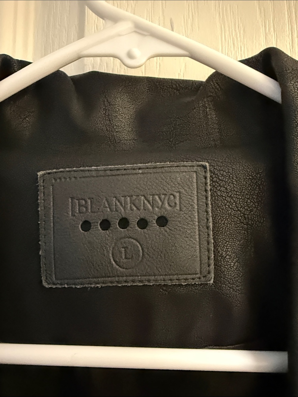 Blank NYC Black Faux Leather Moto Jacket with Zip Details - Picture 8 of 8